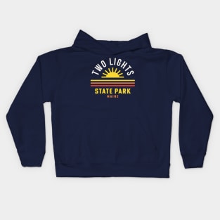 Two Lights State Park Maine Souvenir Lighthouse Kids Hoodie